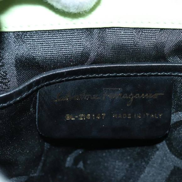 Salvatore Ferragamo Gancini Backpack Leather Green Auth yk14012 - Picture 12 of 16